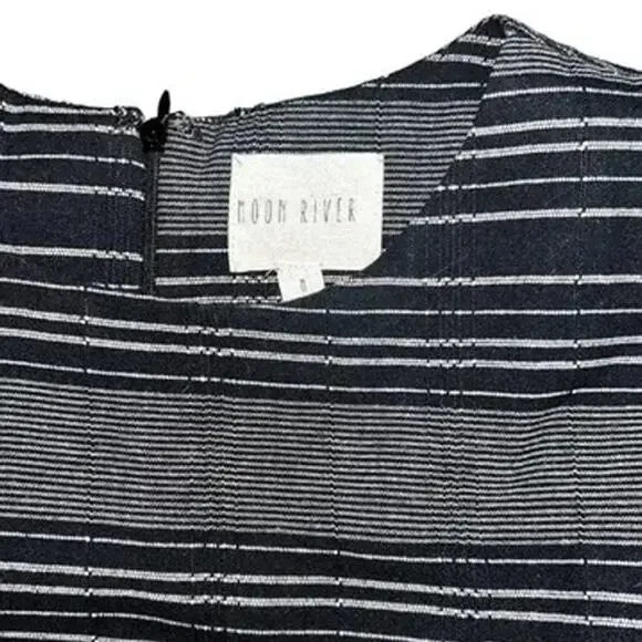 Anthropologie Moon River Denmark Black And White Tunic Dress Size Medium - Picture 8 of 8
